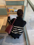 Women Turtle Neck Striped Pattern Knitted Sweater